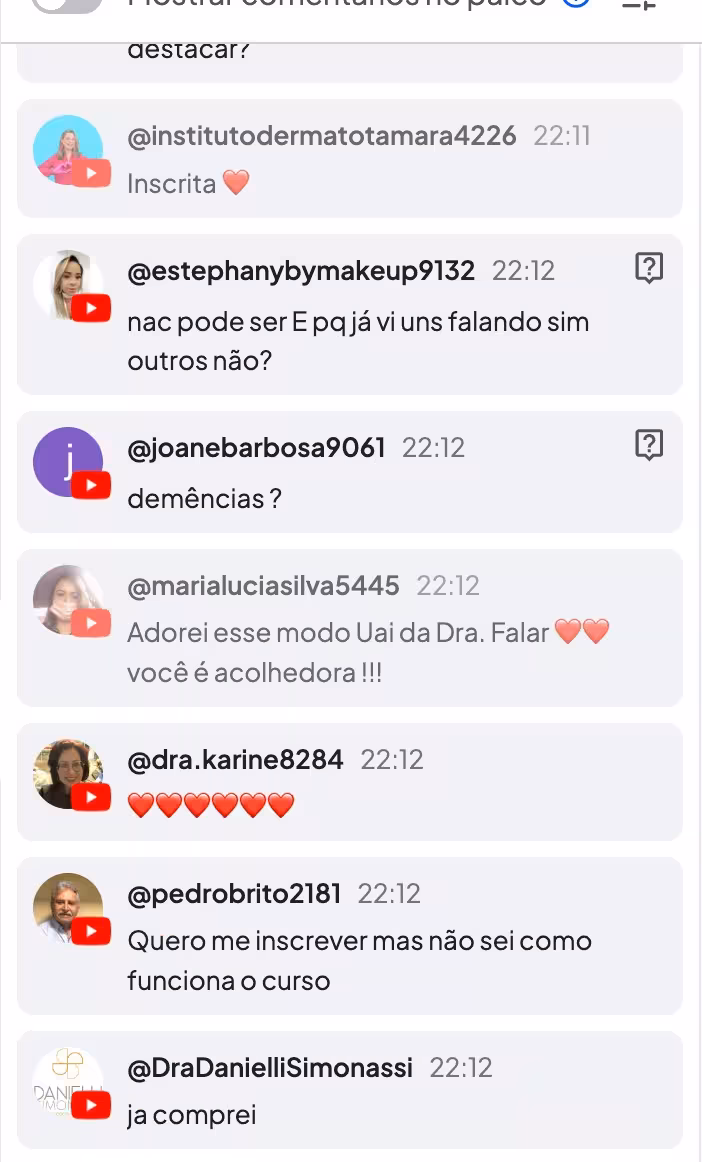 Depoimento de aluno 6