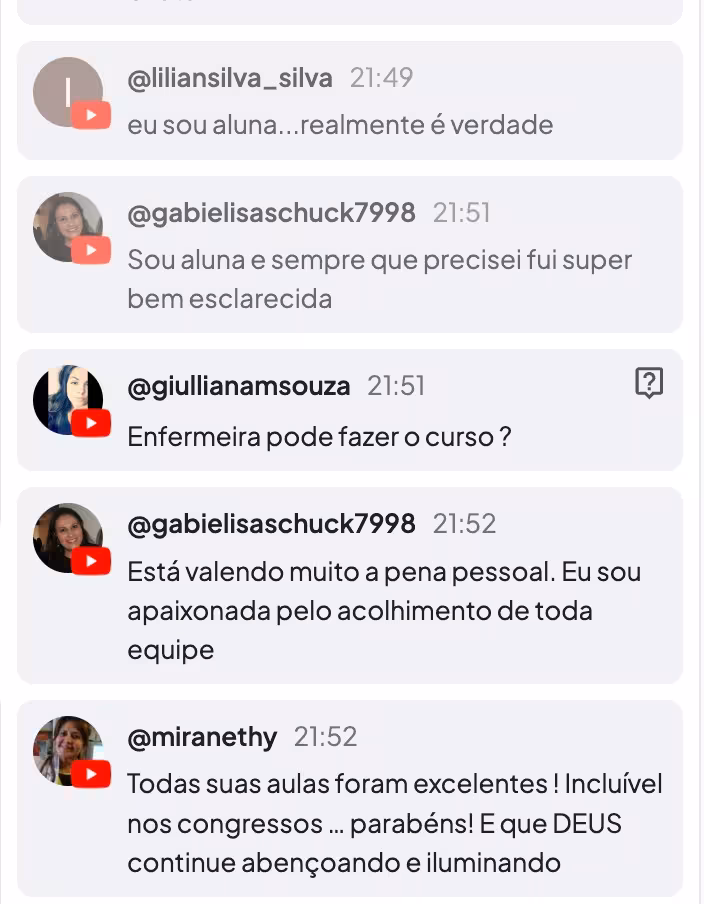 Depoimento de aluno 1